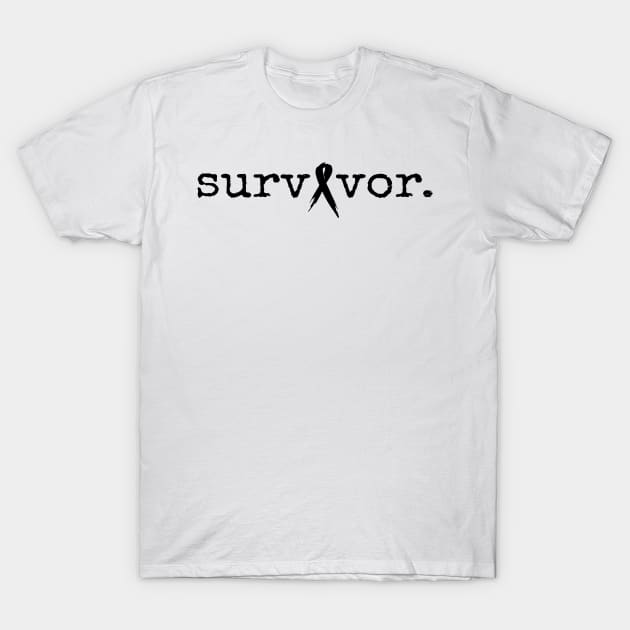 'Survivor' Cancer Awareness Shirt T-Shirt by ourwackyhome